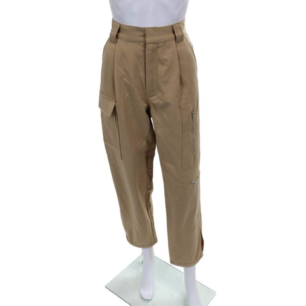 The Line Women Cargo Pants Beige Polyester Blend Button Closure Size S
